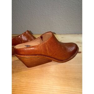 Sofft Leather "Nikki" Clogs Wedge Heel Slip On‎ Comfort Shoes Size 7M